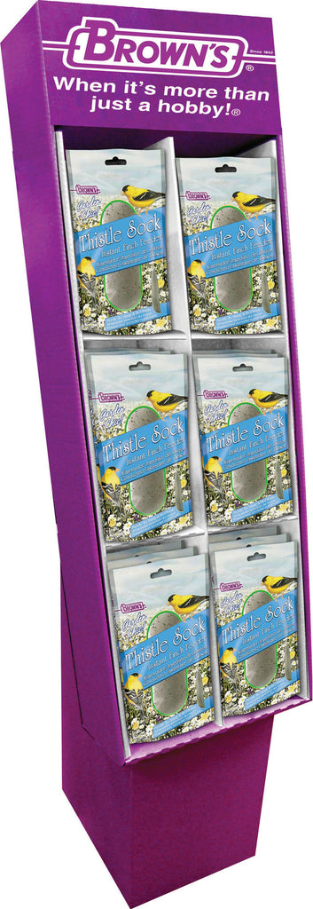 F.m. Browns Wildbird - Garden Chic! Thistle Sock Instant Feeder Display