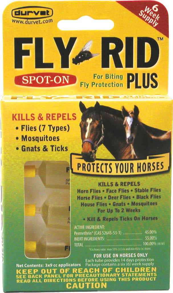Durvet Fly D - Fly Rid Plus Spot-on Insecticide For Horses