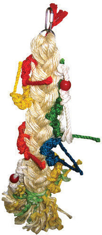 A&e Cage Company - Happy Beaks Braided Rope Pony Tail Bird Toy