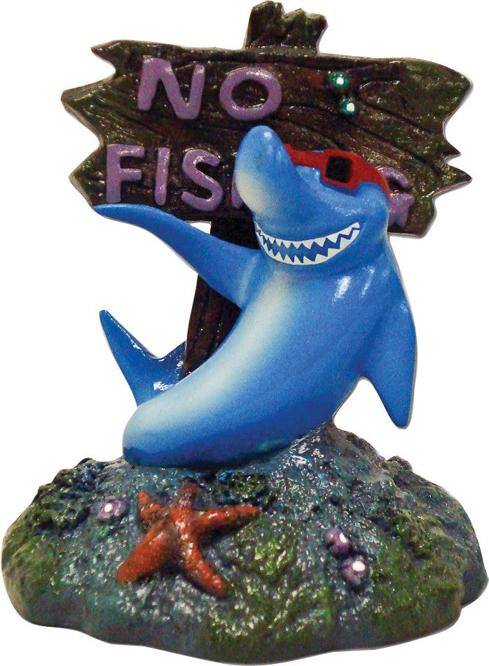 Blue Ribbon Pet Products-Exotic Environments Cool Shark No Fishing Sign