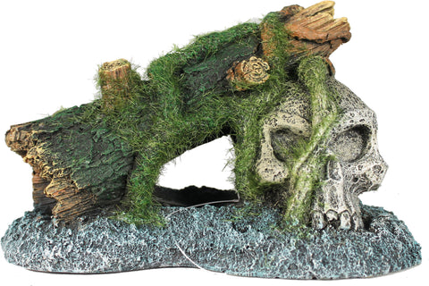 Blue Ribbon Pet Products-Exotic Environments Skull With Moss