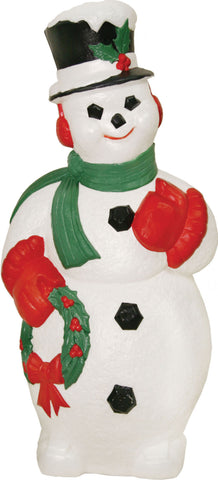 General Foam Plastics - Light Up Snowman With Wreath