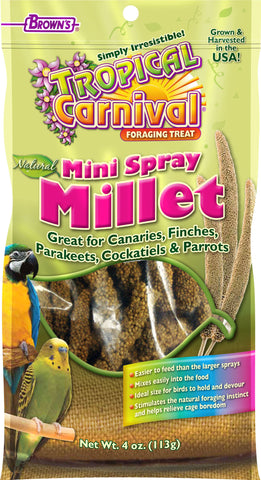 F.m. Browns Inc - Pet - Tropical Carnival Natural Mini Spray Millet