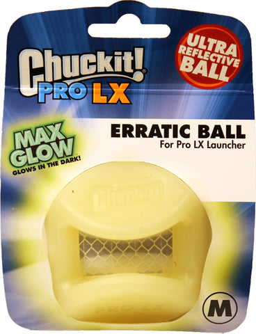 Canine Hardware Inc - Chuckit Pro Lx Erratic Ball Max Glow/reflective