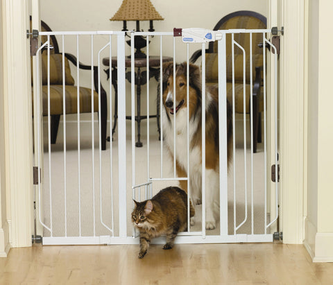 Carlson Pet Products - Extra Tall Walk-thru Pet Gate With Pet Door