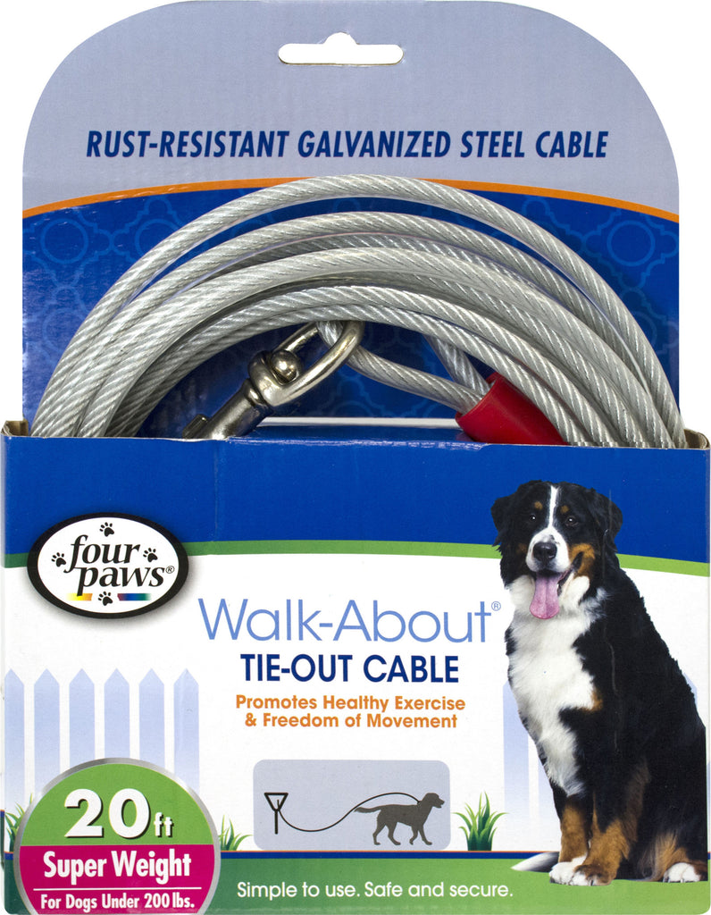 Four Paws - Container - Four Paws Dog Tie Out Cable- Super Weight