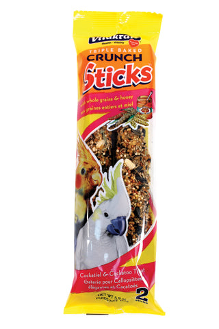 Vitakraft Pet Prod Co Inc - Triple Baked Crunch Sticks - Cockatiel/cockatoo