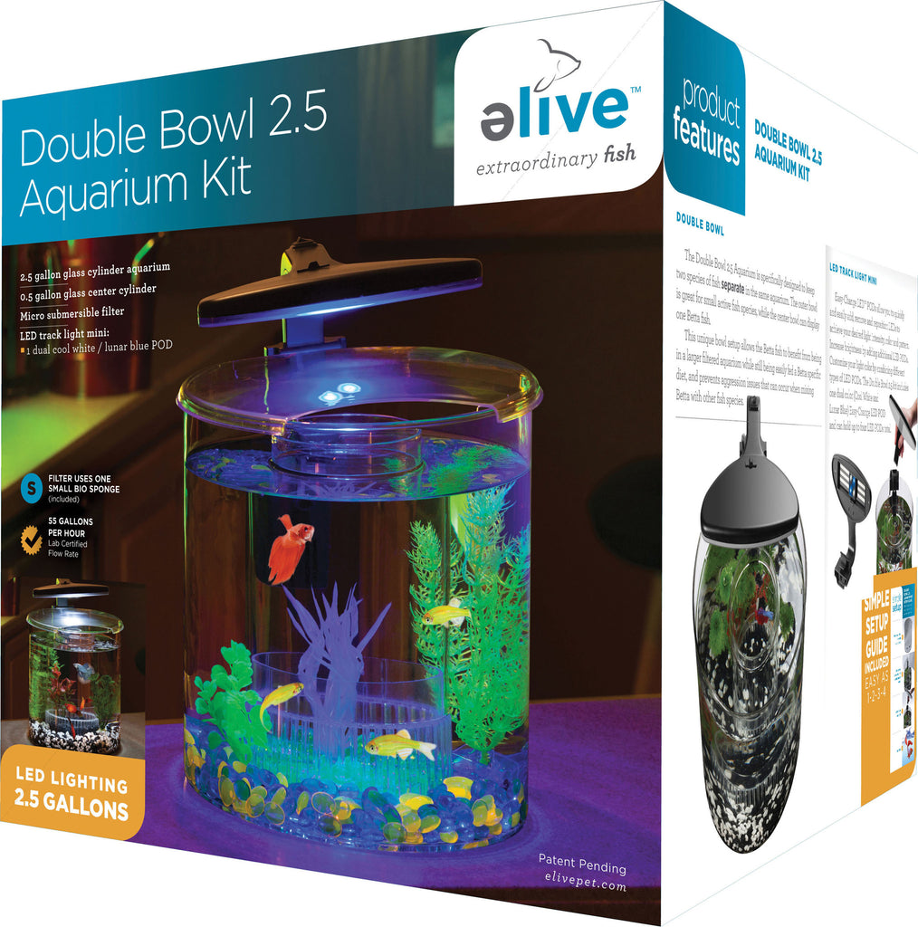 Elive Llc. - Double Bowl Aquarium Kit