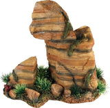 Poppy Pet - Stone Rock Formation With Plant