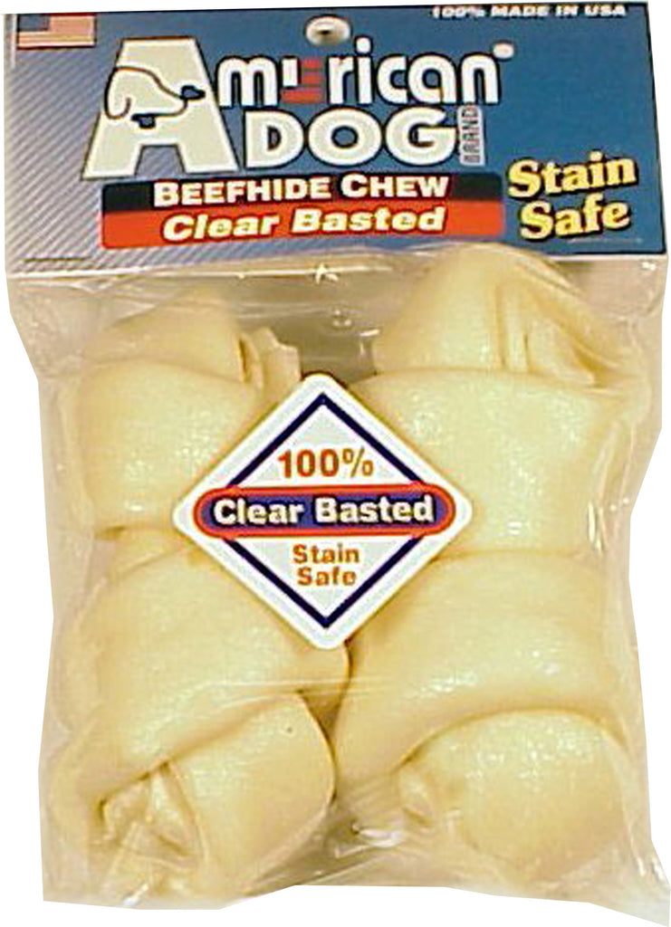 Pet Factory Inc - Usa Beefhide Clear Basted Dog Bone