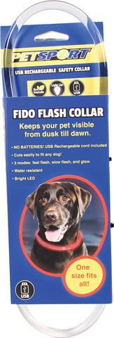 Petsport - Fido Flash Usb Rechargeable Led Safety Collar