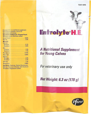 Pfizer Animal Health - Entrolyte H.e. Packets For Young Calves