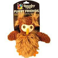 Spunky Pup - Furry Friends Owl With Squeaker Ball