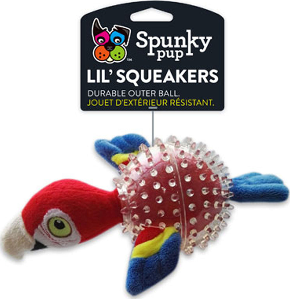 Spunky Pup - Lil' Squeaker Parrot Spikey Ball