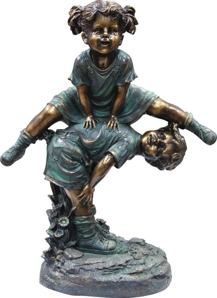 Alpine Corporation - Girl Jumping Over Boy Statue