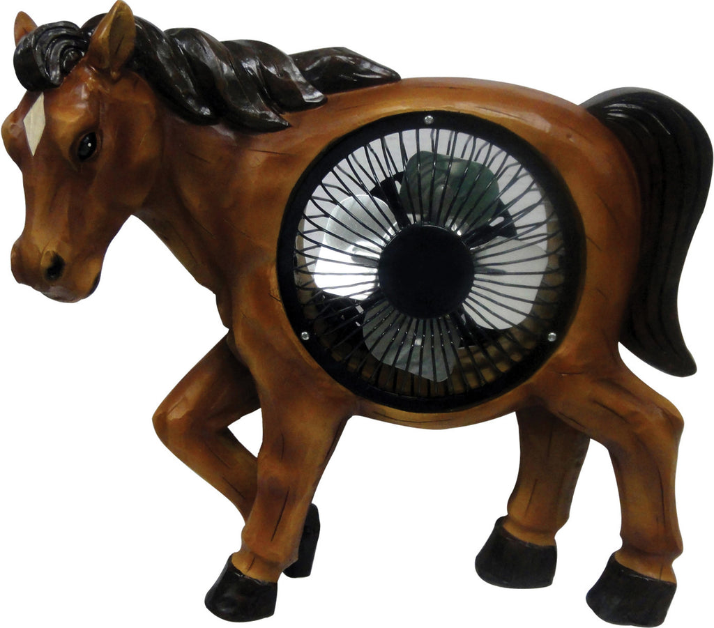 Alpine Corporation - Horse Statuary With Fan