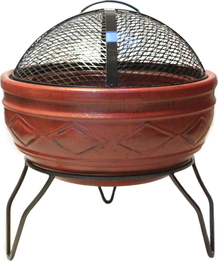 Southern Patio - Pueblo Fire Bowl With Stand Boxed