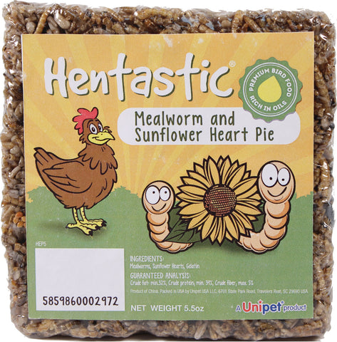 Unipet Usa - Hentastic Mealworm And Sunflower Heart Pie