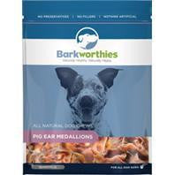 Barkworthies - Natural Pig Ear Medallions Dog Chews