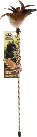 Ourpets Company-Play-n-squeak Teaser Wand Bounce & Pounce