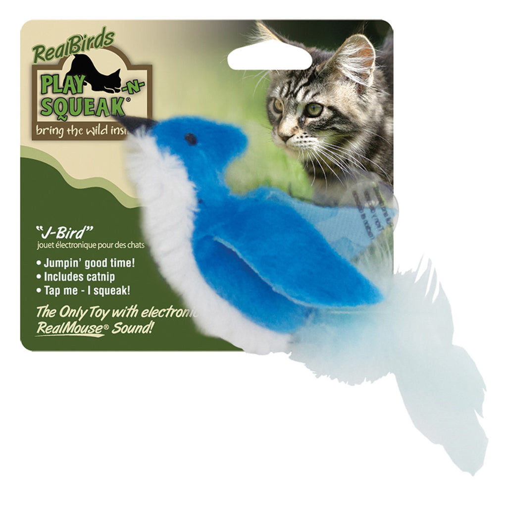 Ourpets Company - Play-n-squeak Realbirds - J-bird