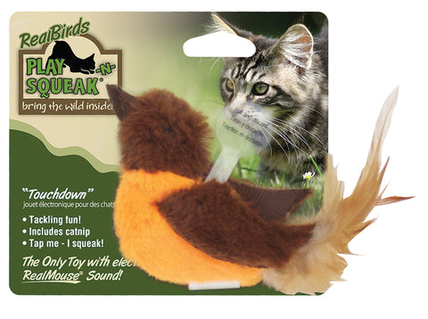 Ourpets Company - Play-n-squeak Realbirds - Touchdown