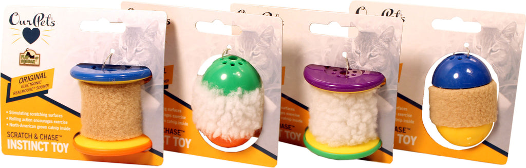 Ourpets Company-Play-n-squeak Scratch & Chase Cat Toy