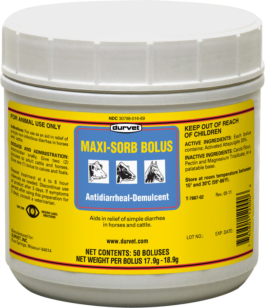 Durvet Inc              D - Maxi Sorb Bolus Cattle