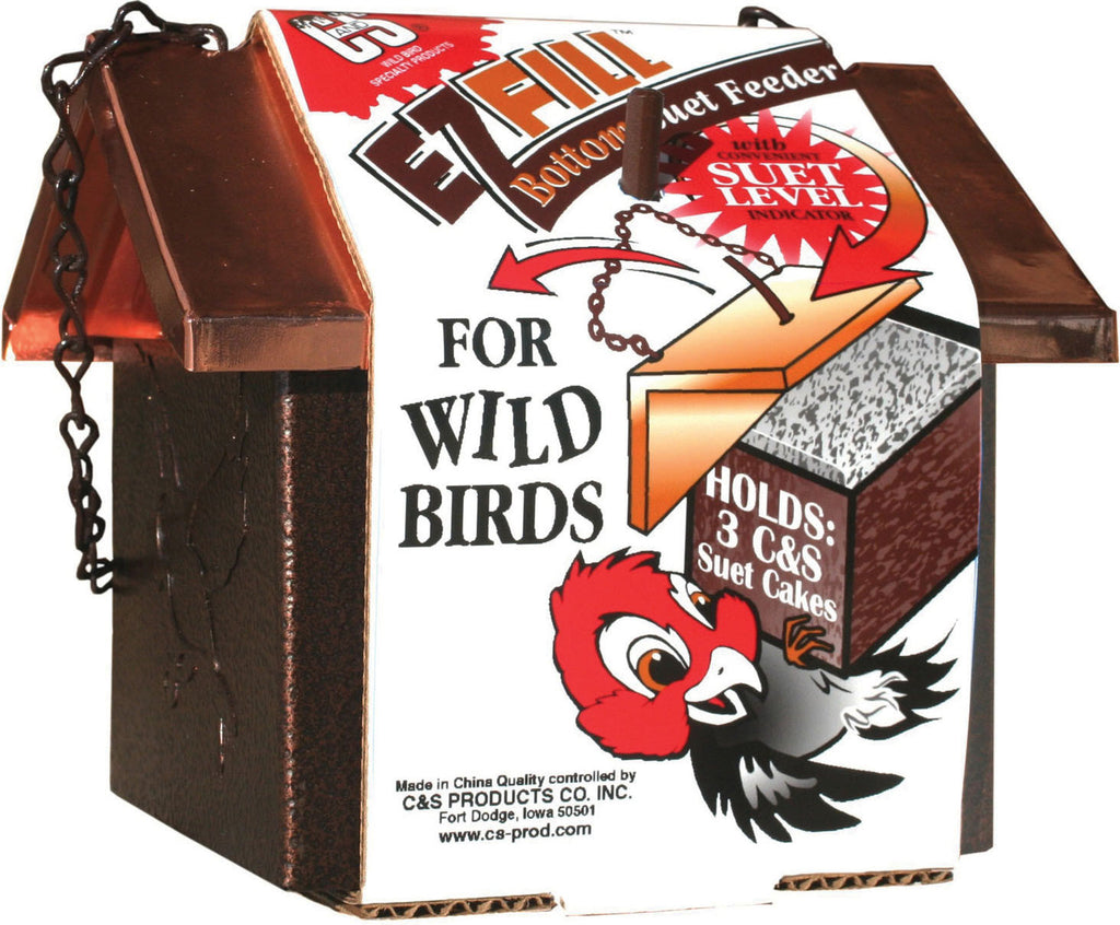 C And S Products Co Inc P - Ez Fill Bottom Suet Feeder With Roof