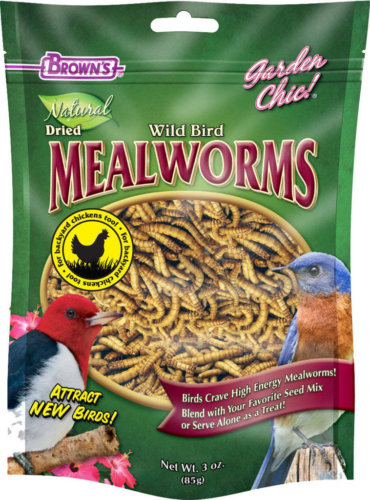 F.m. Browns  Wildbird - Garden Chic Dried Mealworms Pouch