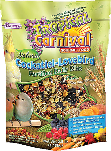 F.m. Browns Inc - Pet - Tropical Carnival Natural Cockatiel - Lovebird