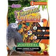 F.m. Browns Inc - Pet - Tropical Carnival Zoo-vital Small Parrot & Conure