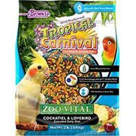 F.m. Browns Inc - Pet - Tropical Carnival Zoo-vital Cockatiel & Lovebird