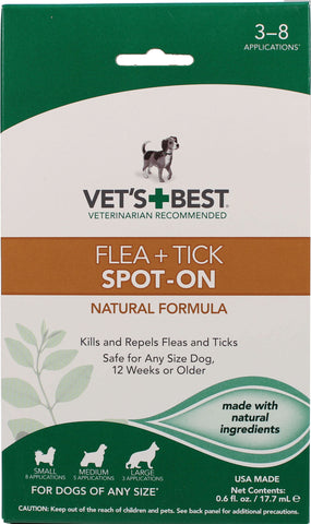 Bramton Company - Vet's+best Flea & Tick Spot-on For Dogs