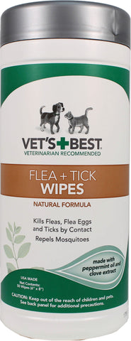 Bramton Company - Vet's+best Flea & Tick Wipes Dogs And Cats