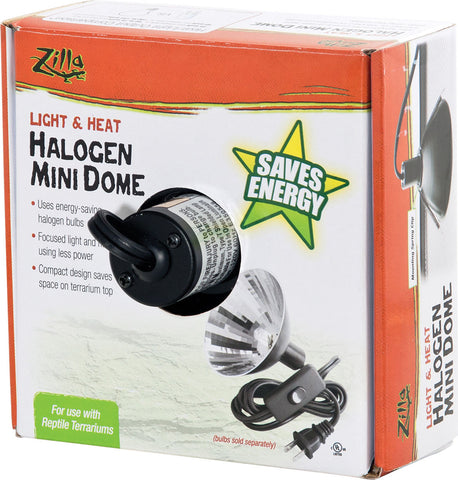 Zilla-Halogen Mini Dome Fixture Heat And Light