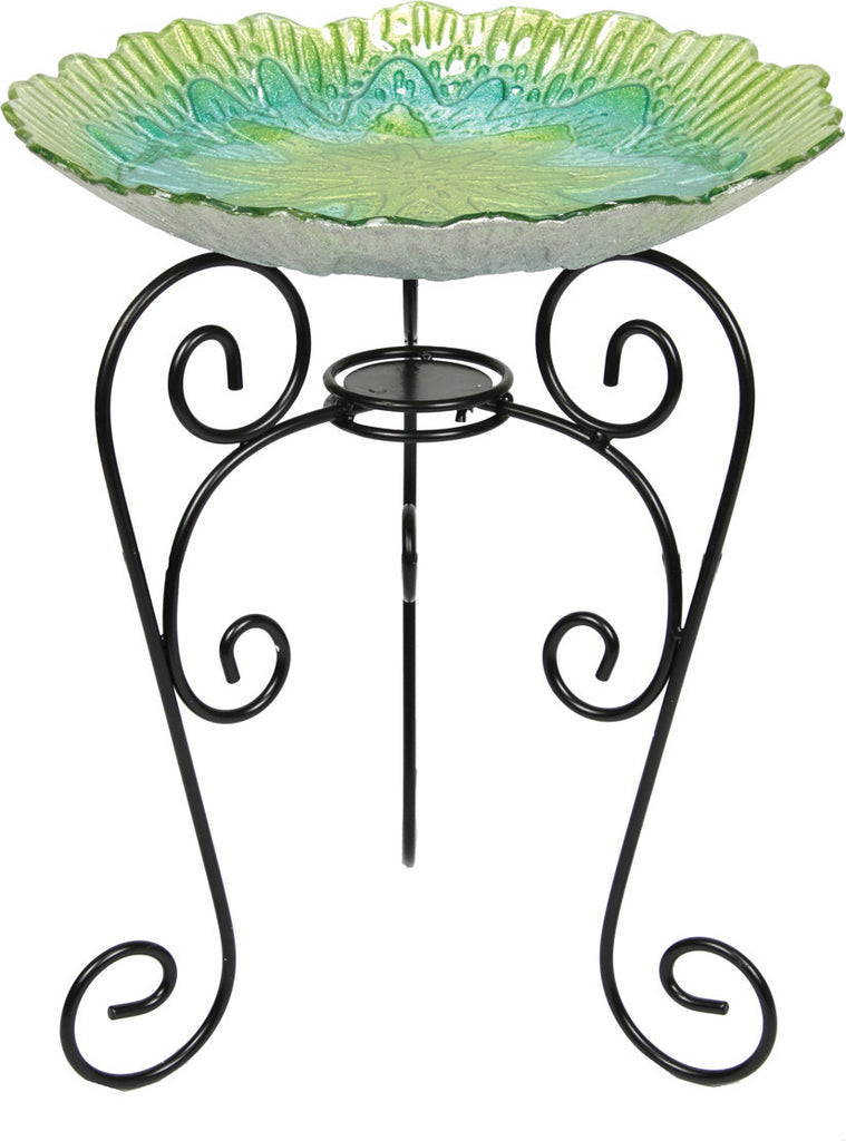 Beckett Corp - Glass Spring Shell Birdbath