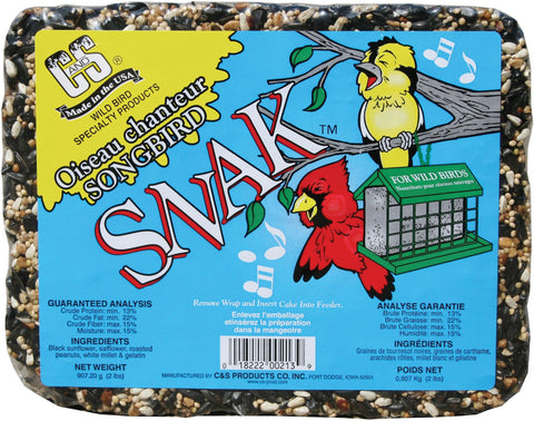 C And S Products Co Inc P - Songbird Snak Cake With Peanut Suet Nuggets