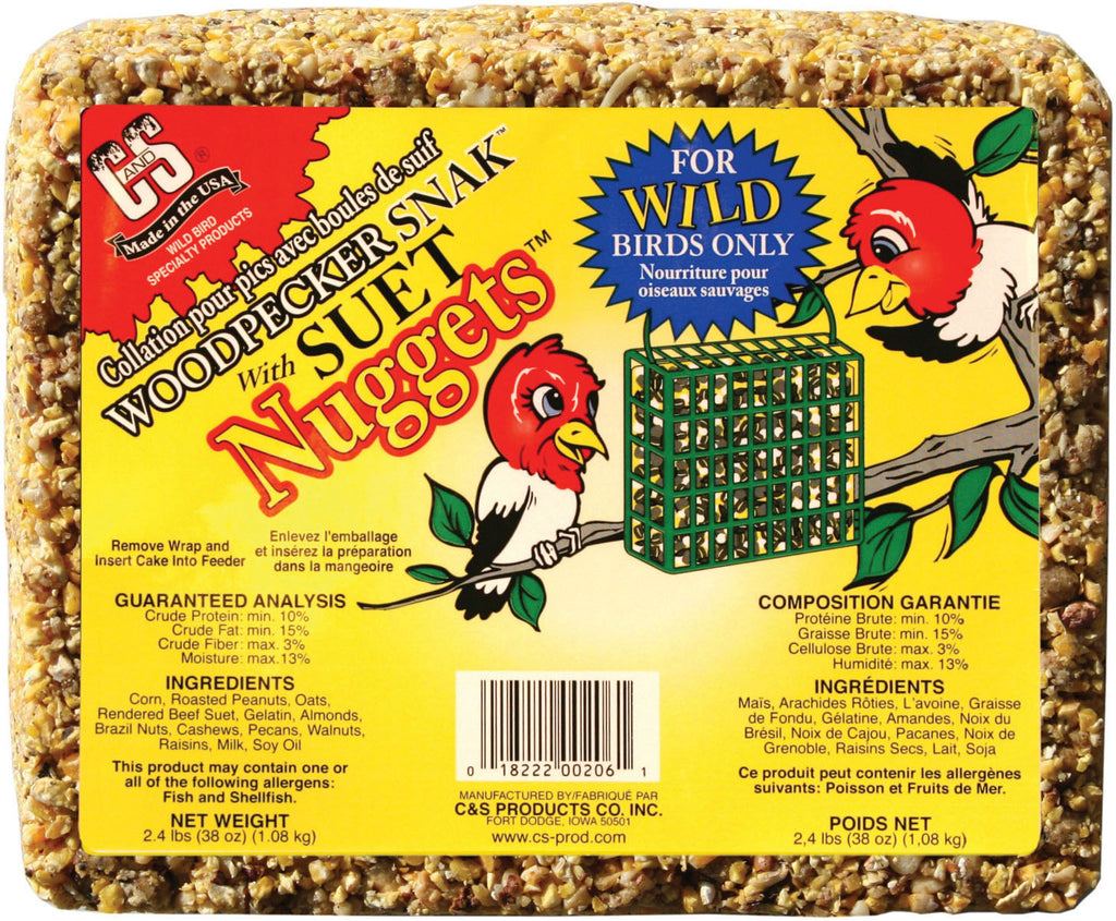 C And S Products Co Inc P - Woodpecker Snak With Peanut Suet Nuggets