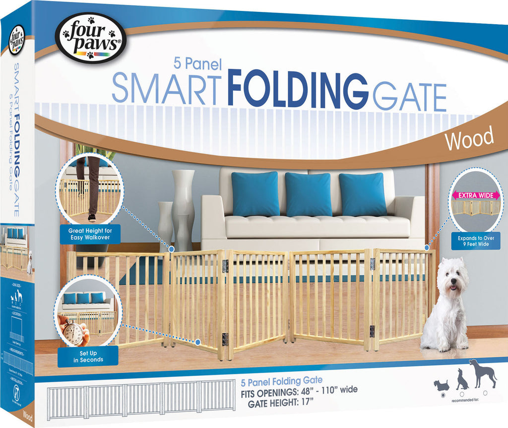 Four Paws Products Ltd - Free Standing Folding 5 Panel Gate