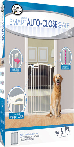 Four Paws Products Ltd - Auto Closing Metal Gate Extra Tall