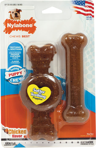 Nylabone Corp (bones) - Puppy Chew Ring And Flat Bone Puppy Chew