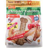 Nylabone Corp (bones) - Healthy Edibles Combo Turkey & Apple 12pk