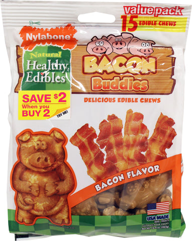 Nylabone Corp (bones) - Healthy Edibles Bacon Buddies