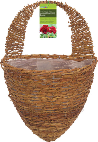 World Source Partners - Rustic Rattan Half Hive Wall Basket