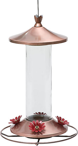 Woodstream Hummingbird  W - Elegant Copper Glass Hummingbird Feeder