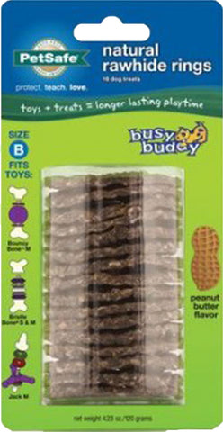 Petsafe - Toys/treats - Busy Buddy Natural Rawhide Rings