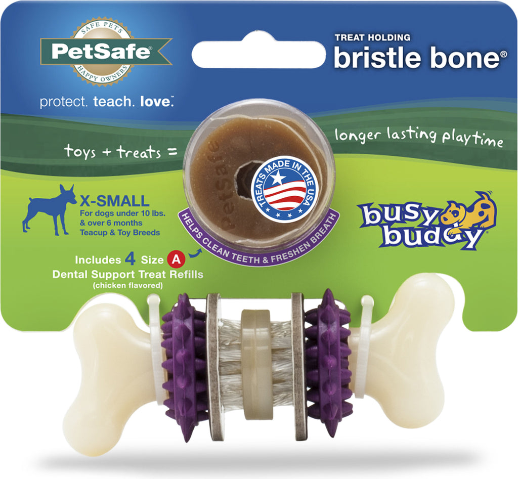 Petsafe - Toys/treats - Busy Buddy Bristle Bone With Treat Rings Dog Chew