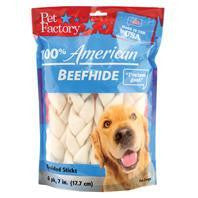 Pet Factory Inc - Usa Beefhide Braided Sticks Value Pack