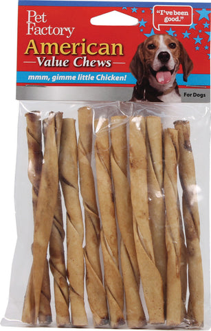 Pet Factory Inc - American Beefhide Twist Sticks